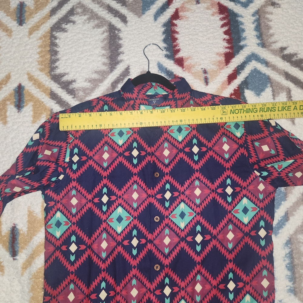 Heimstone Aztec Print Button-Down Long Sleeve Shi… - image 4